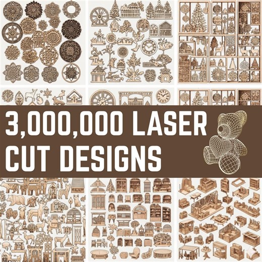 3,000,000  Laser Cut Designs Bundle (svg, Dxf, Ai, Pdf Files - Digital Download) - Etsy