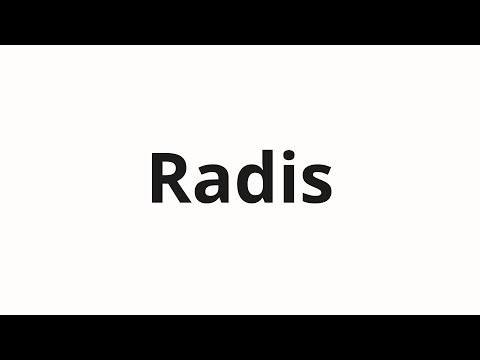 How to pronounce Radis