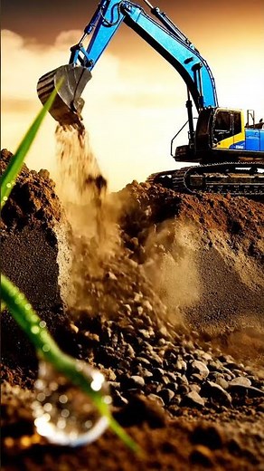 Massive Excavator Power: Earthmoving Action! 🚜