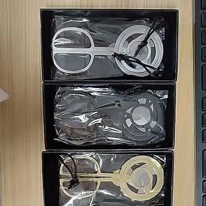 Custom Stainless Steel Cigar Cutter Durable Three Blades Cigar Scissors with Gift Box Package Cigar Accessories for Business