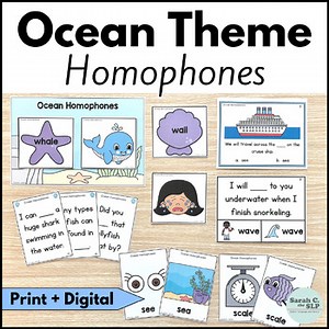 Ocean Homophones & Multiple Meaning Words for Speech & Language Therapy