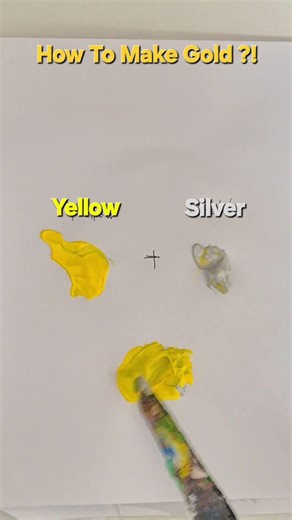 How to make Gold from just Yellow + Silver ?! #oddlysatisfying #colormixing #gold