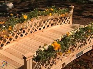 Gerbera Cedar Garden Bridge with Planter - Product Review Video