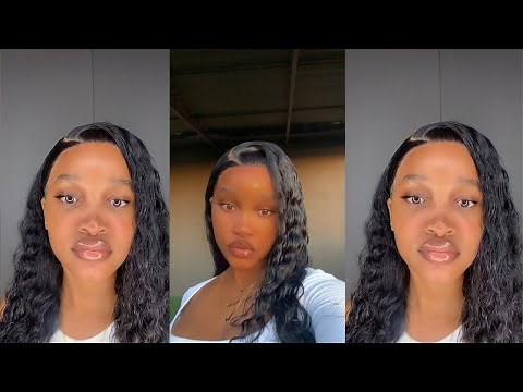 22 INCHES WATER WAVE WIG INSTALL ft Tinashe Hair.