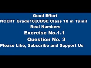 NCERT Grade 10 || CBSE Class 10 - Real Numbers || Exercise 1.1 Question No.3 - in Tamil