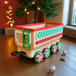 Gingerbread Train 3D Printed Holiday Decoration | Locomotive, 2-car Mini Set, or Full 4-car Train | Christmas Centerpiece - Etsy