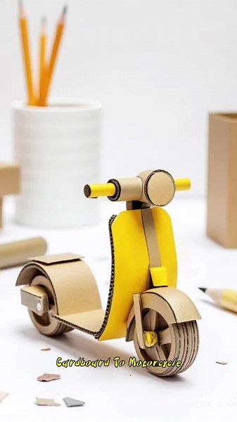 Creative Cardboard Motorcycle DIY for Kids