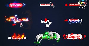 2D Cartoon Youtube Subscribe Buttons [Davinci Resolve]