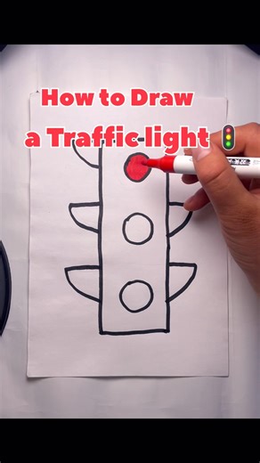 How to draw a Traffic Light 🚦 #drawing #coloringadventure #art #painting