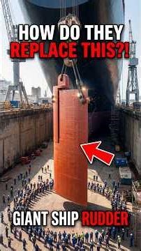 How Do Ships Replace a Giant Rudder? 😱 #shorts #ocean