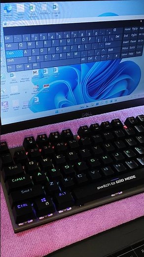 RGB keyboard keys light up with every press ✨ #keyboard #rgbsetup #satisfying