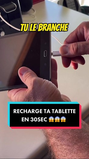 RECHARGE TA TABLETTE SAMSUNG EN 30SEC😱😱😱 #stefcarle #tiktokquébec #tiktokfrance #tiktokbelgique #trucdujour #tablettesamsung #samsung #samsunggalaxytablet #astuce