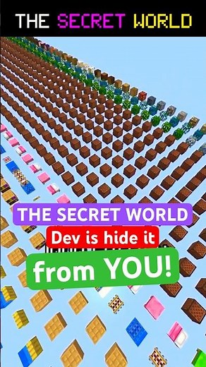 🤫The SECRET World in MINECRAFT dev is HIDE IT from YOU!