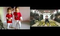 Mix of 2 videos from youtube : Gangnam Style Babies