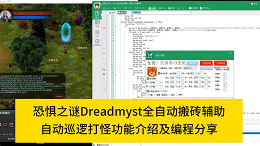 恐惧之谜Dreadmyst全自动搬砖辅助自动巡逻打怪功能介绍及编程分享