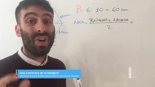 ¿Sabes calcular el área y perímetro de un hexágono? - Yo Soy Tu Profe