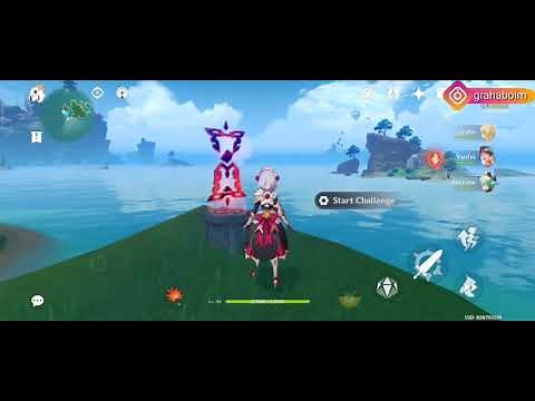 Genshin Impact - Inazuma Challenge: Collect 8 Electro Particle Within 40 Second (location on video)