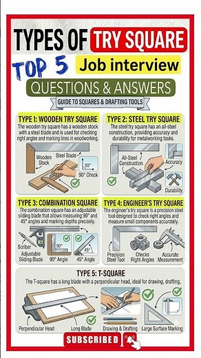 Types of Try square // Civil Engineering Tools