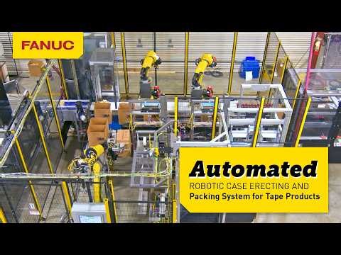 Fully Automated Case Erecting and Packing for Tape Products