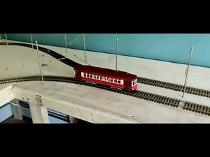 my brand new O scale trolley layout with live overhead wire