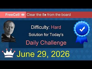 Microsoft Solitaire Collection: FreeCell - Hard - June 29, 2026