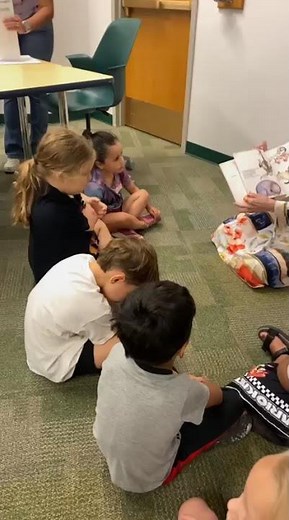 Reading “Possum Magic” by Mem Fox with students at the #ENMULanguageandLiteracyStudio #enmu