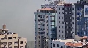 16K views · 333 reactions | An Israeli air strike Saturday demolished the 11-storey Al Jalaa building housing Al Jazeera and The Associated Press in the Gaza Strip. The airstrike on Saturday came roughly an hour after the Israeli military ordered people to evacuate the building. https://www.gulf-times.com/story/691486/Israeili-airstrike-destroys-building-housing-Al-Ja | Gulf-Times | Facebook