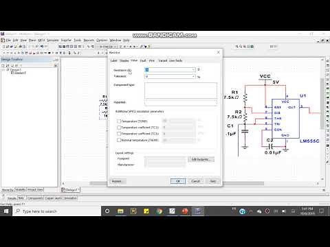Astable multivibrator using 555 timer