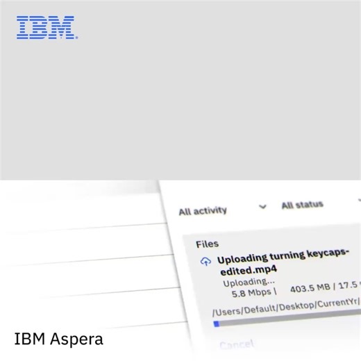 Unlike traditional FTP or HTTP transfers that slow down with distance or file size, IBM Aspera uses its patented FASP® technology to deliver files of any size, at maximum speed, across any distance —… | Vinayak krishnan R