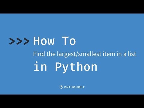 How to find the largest and smallest items in a list in Python