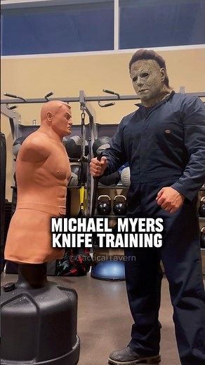 Michael Myers Knife Training For Halloween 2025 #michaelmyers #halloween #knifeskills