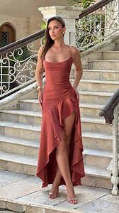 BABYBOO on Instagram: "Truly breathtaking, the SAMIRA maxi dress in rust crafting a tropical dream."