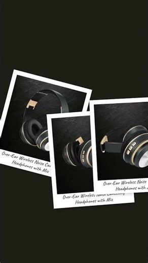 Over-Ear Wireless Noise Cancelling Headphones with Mic