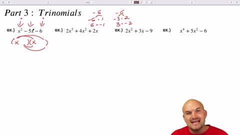 Factoring trinomials | Step by step | Part 3