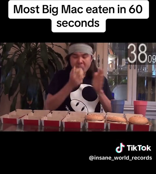 Matt Stonie Sets World Record for Eating Most Big Macs in 60 Seconds