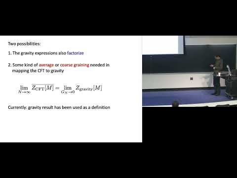 Day 3: Holographic Origin of Wormholes - Hong Liu (MIT)