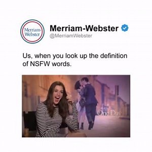 50K views · 494 reactions | NSFW | abbreviation | not safe for work; not suitable for work —used to warn someone that a website, email attachment, etc., is not suitable for viewing at most places of employment | Merriam-Webster Dictionary | Facebook