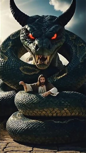 Jesus Christ vs The Giant Demon Serpent | The Final Divine Showdown #jesus #shorts