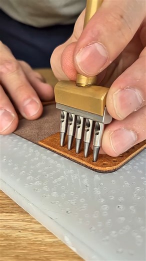 101K views · 909 reactions | Punching stitching holes to a leather bifold wallet #fblifestyle | Torross Leather Craft | Facebook