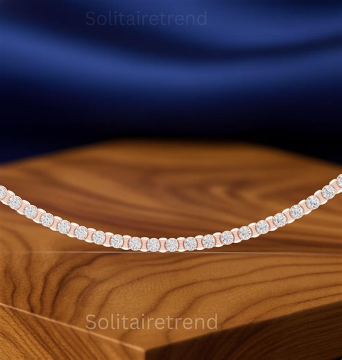 Collet Set Diamond Necklace 15.36 CTW | 96 Round Diamond Necklace | Sterling Silver & Gold Options | Luxury Statement Necklace - Etsy