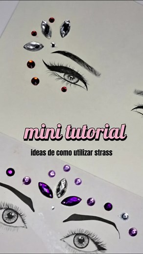 Ideas creativas para decorar el rostro con piedritas