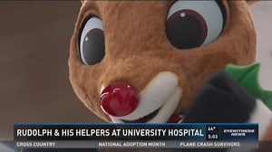 SeaWorld brings Rudolph for special visit at University Hospital