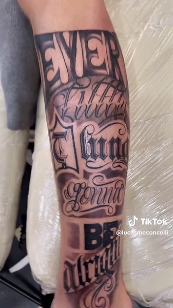 Lettering Tattoos Inspired by Bob Marley