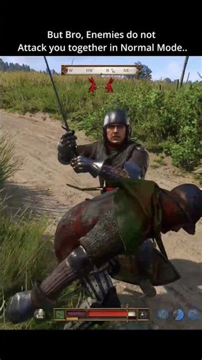 Proof KCD2 Enemies can Rush You Togethe .... #kingdomcomedeliverance2 #shorts #gameplay #kcd2