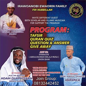 IEF lecture programme on tiktok every evening 5 to 6pm join us and don't forget to always say Alhamdulillahi 👍 | IRAWO ANOBI - EWA ORIN
