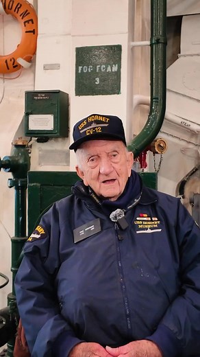 Paul Ackerman (91) is one of the many wonderful docents that volunteer their time here at the Hornet Museum. Come by the ship for a tour sometime! 🎟️ #sailor #museum #tourguide | USS Hornet - Sea, Air and Space Museum