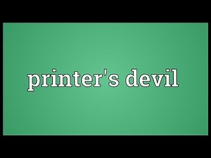 Printer's devil Meaning