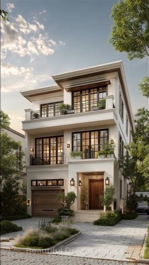 Modern Two Story House with Show Stopping Garden #homedesign #home #eleganthomes