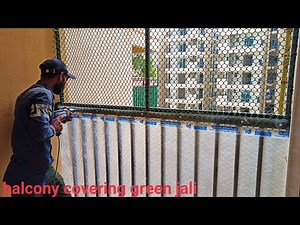 Balcony covering / green jali balcony covering / fibre sheet balcony covering