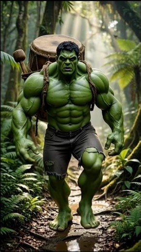 Hulk ne bachaya mor ko😱#ai​ #hulk​ #hulkai​#gtry​ #aihulk #robohelp #desihulk #aivideo